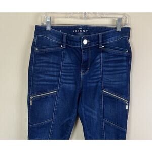 White House Black Market Jeans Womens Size 4R Moto Skinny Denim Cotton Blend